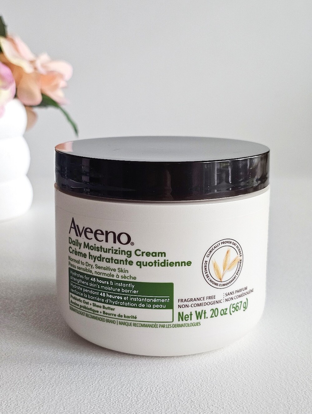 Aveeno Daily Moisturizing Cream 20 oz Fragrance-Free Sensitive Skin New Sealed